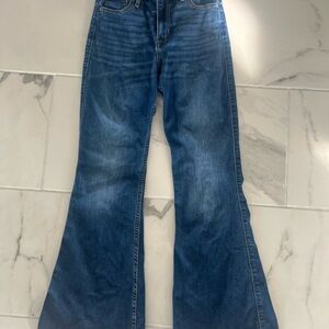 Hollister Deep Blue Wide Leg Jeans